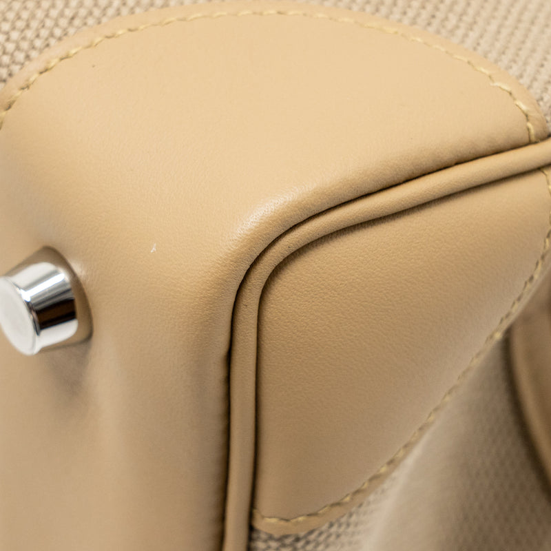 Hermes Birkin 25 Cargo Toile Goeland/Swift Beige Marfa/poussiere SHW Stamp K