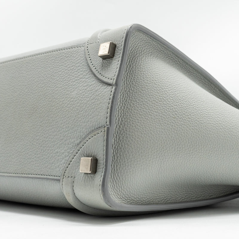 Celine Micro Luggage Bag Calfskin Light Grey SHW