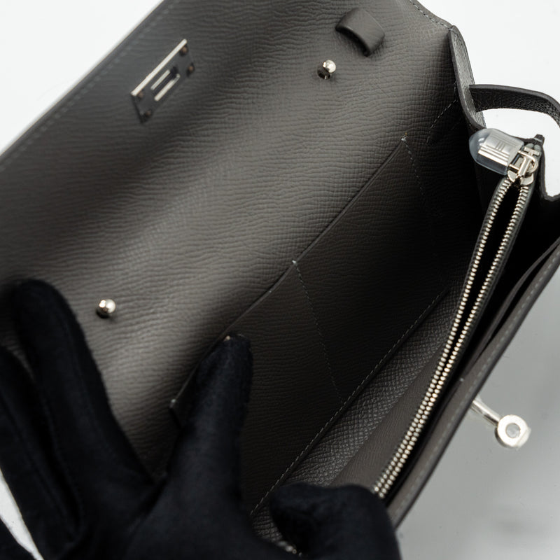 Hermes Kelly To Go Epsom Gris Meyer SHW Stamp U