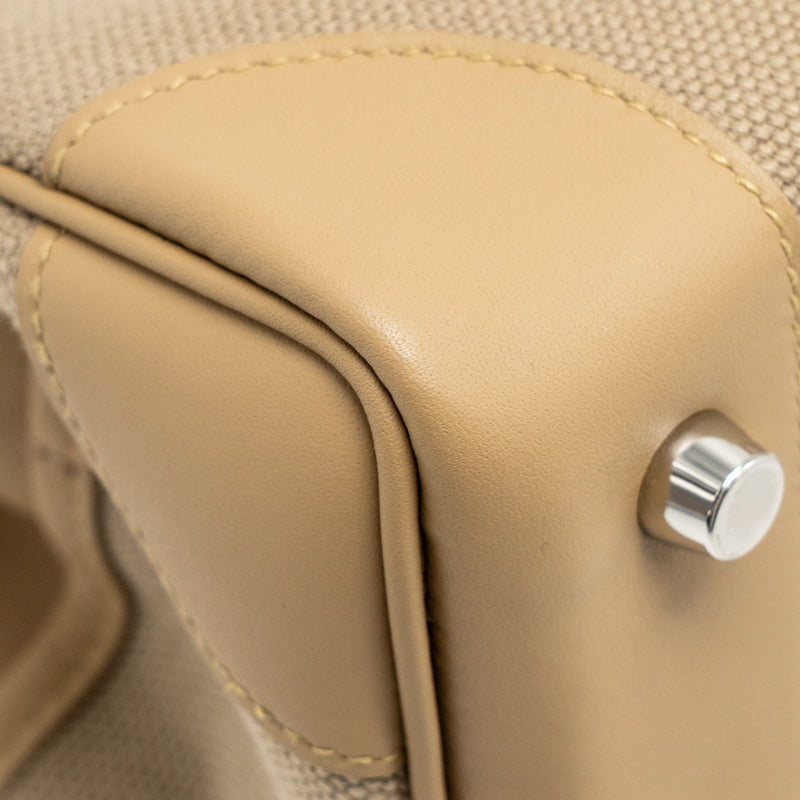 Hermes Birkin 25 Cargo Toile Goeland/Swift Beige Marfa/poussiere SHW Stamp K