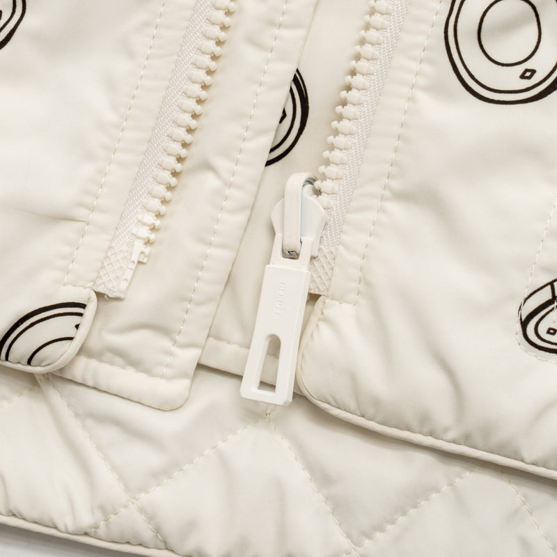 Hermes size 36 reversible double side jacket Polyester white