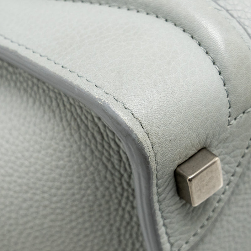 Celine Micro Luggage Bag Calfskin Light Grey SHW