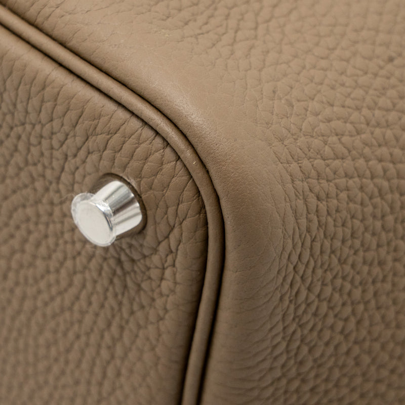 Hermes Picotin 18 Lock Bag Clemence Etoupe SHW Stamp B