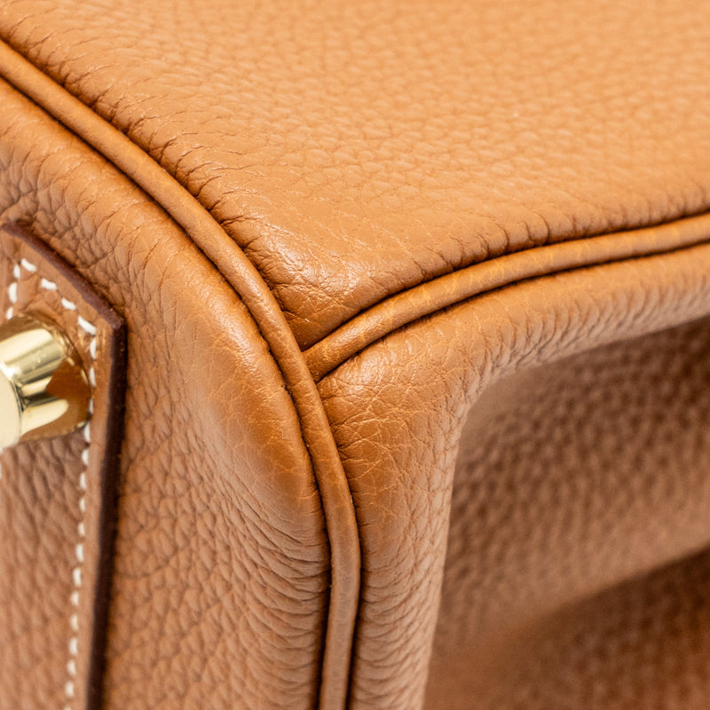 Hermes Birkin 25 Togo Gold GHW Stamp U