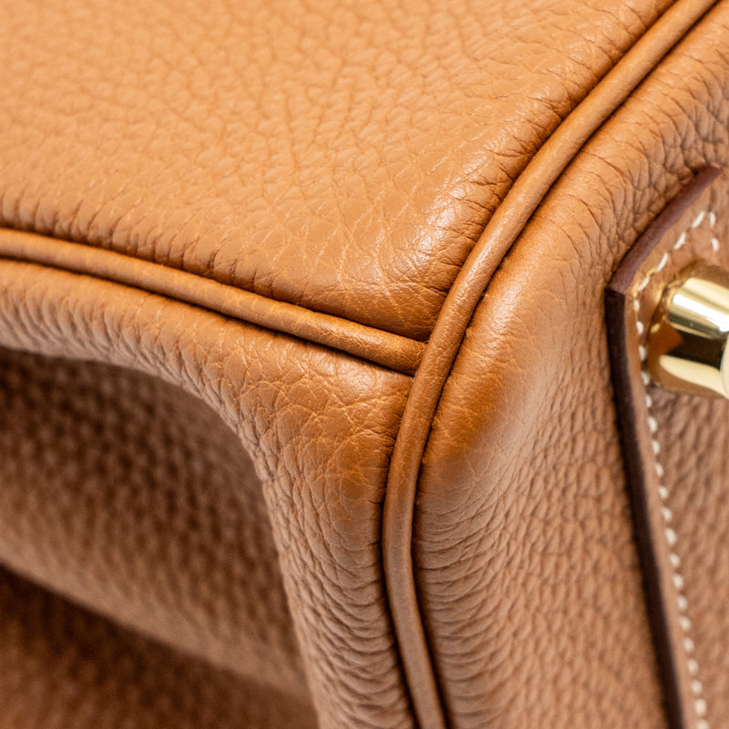 Hermes Birkin 25 Togo Gold GHW Stamp U
