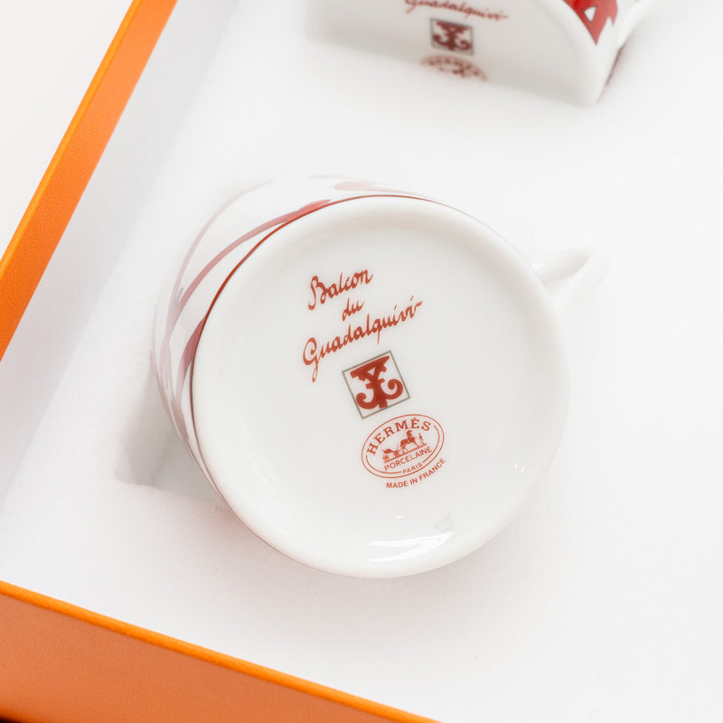 Hermes Balcon du Guadalquivir coffee cup and saucer ( 2 sets)