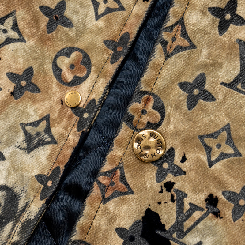 Louis Vuitton x Pharrell Size 46 Jacket Monogram Bleached Denim Multicoloured
