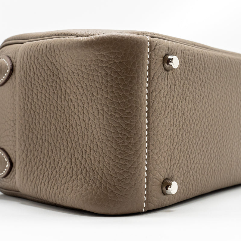 Hermes Mini Lindy Clemence Etoupe SHW Stamp B