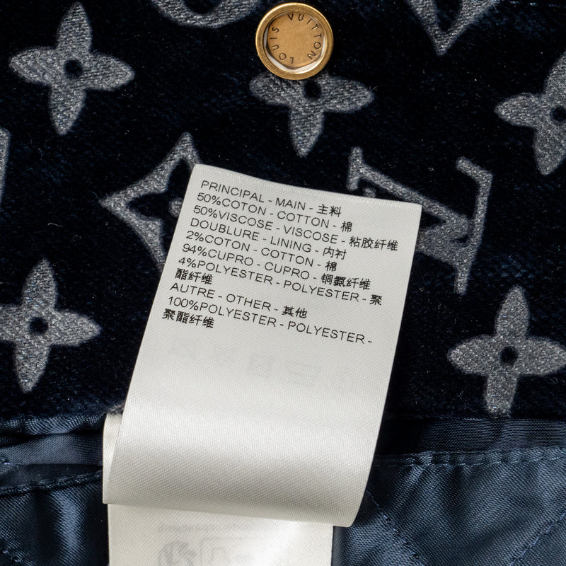 Louis Vuitton x Pharrell Size 46 Jacket Monogram Bleached Denim Multicoloured