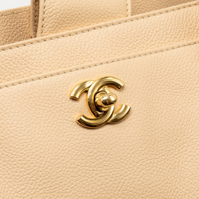 Chanel Cerf Tote Bag caviar beige GHW