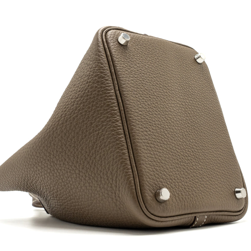 Hermes Picotin 18 Clemence Etoupe SHW Stamp U