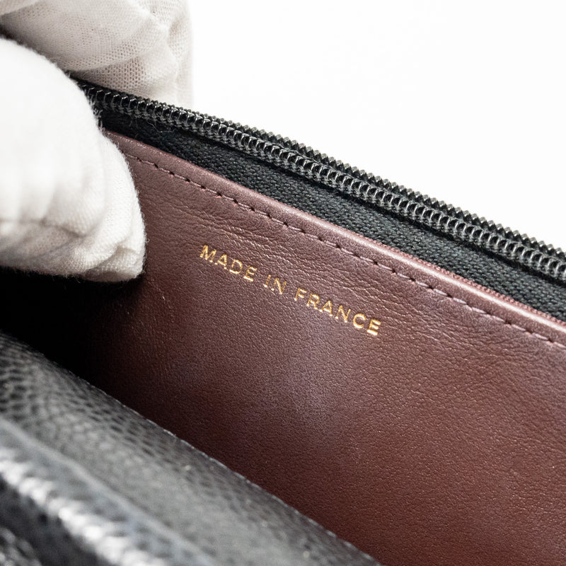 Chanel Classic Wallet On Chain Caviar Black GHW (Microchip)