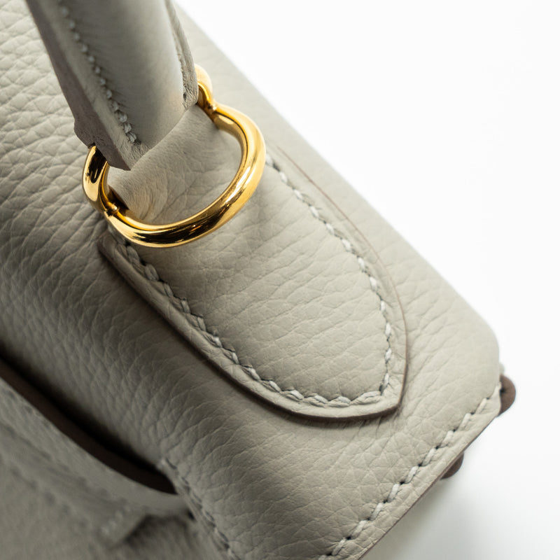 Hermes kelly 28 togo leather gris perle GHW stamp U