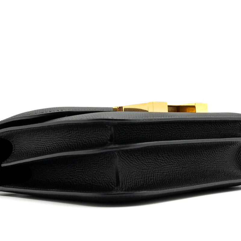 Hermes Mini Constance Epsom Black GHW Stamp Z
