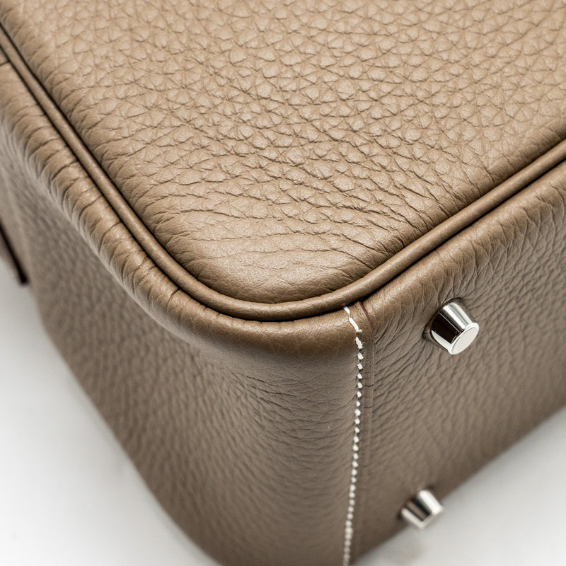 Hermes Mini Lindy Clemence Etoupe SHW Stamp B