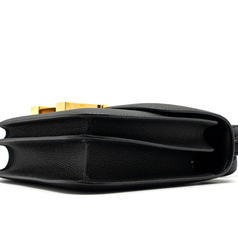 Hermes Mini Constance Epsom Black GHW Stamp Z