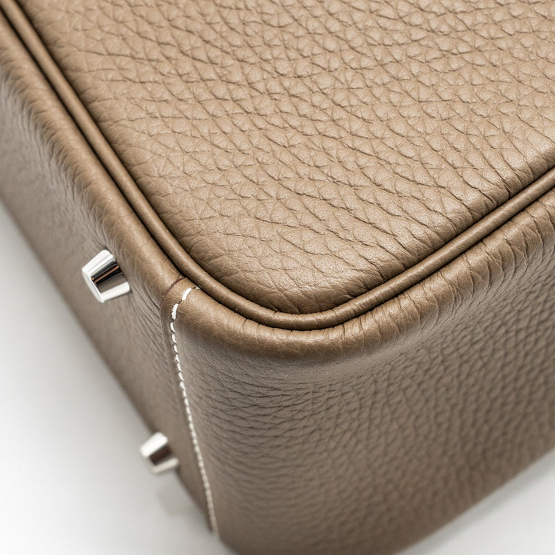 Hermes Mini Lindy Clemence Etoupe SHW Stamp B