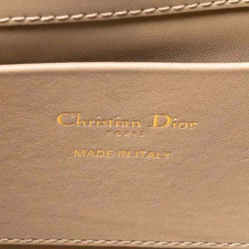 Dior Small Toujours Tote Bag Macrocannage Calfskin Powder Beige LGHW