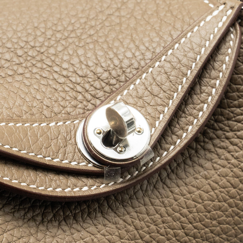 Hermes Mini Lindy Clemence Etoupe SHW Stamp B