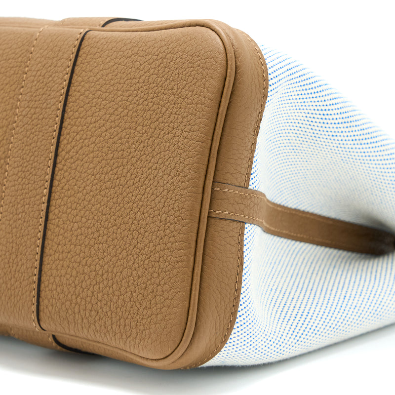 Hermes Garden Party 30 Negonda/Canvas Bleu Bill/Alezan SHW Stamp U