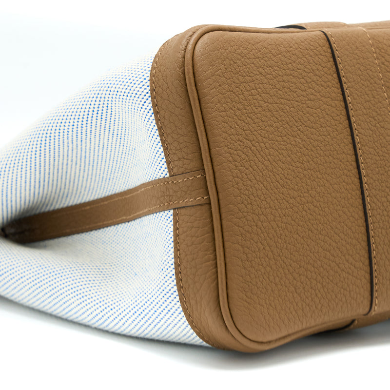 Hermes Garden Party 30 Negonda/Canvas Bleu Bill/Alezan SHW Stamp U
