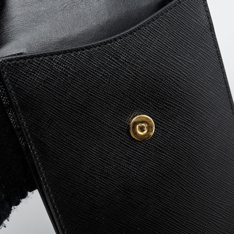 Prada Mini Bag Saffiano Leather Black GHW