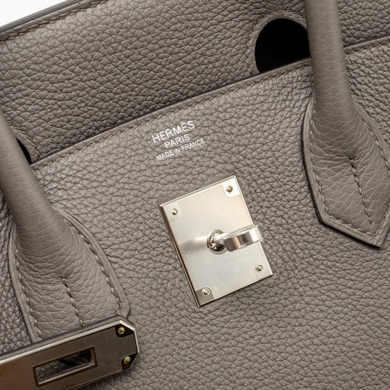 Hermes Birkin 30 Togo Gris Etain SHW Stamp B