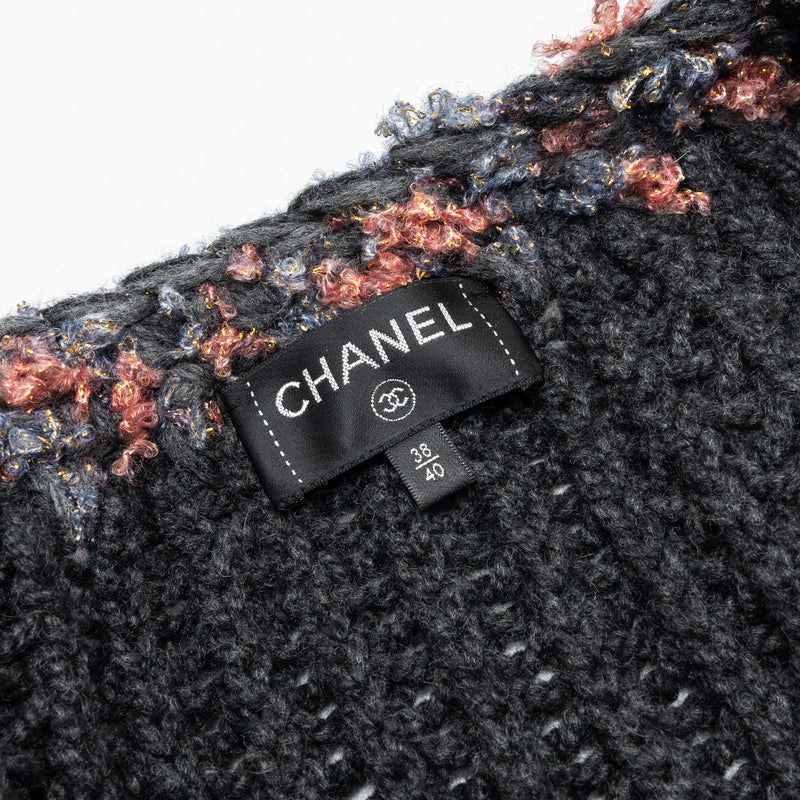 Chanel Size 40 Cardigan cashmere Grey/ Multicolour