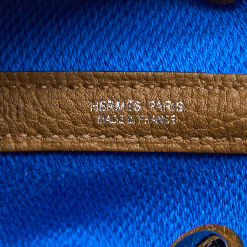 Hermes Garden Party 30 Negonda/Canvas Bleu Bill/Alezan SHW Stamp U