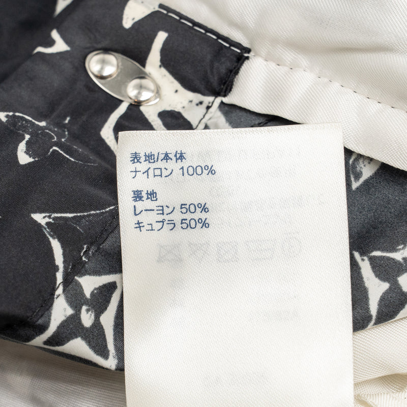 Louis Vuitton size 34 stencil-effect Monogram jogging pants Black/White Polyamide