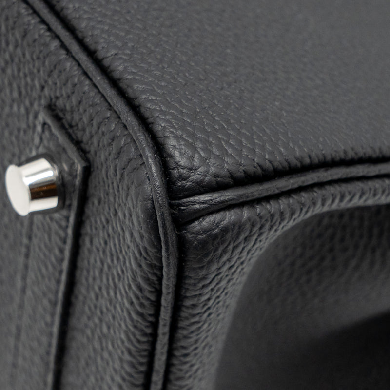 Hermes Birkin 30 Togo Black Brushed SHW Stamp K