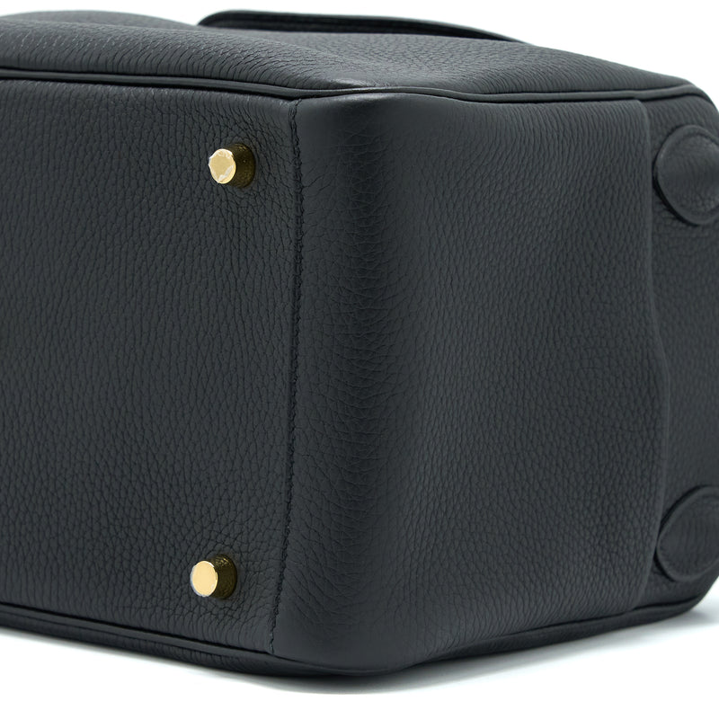 Hermes Lindy 30 Clemence Black GHW Stamp U