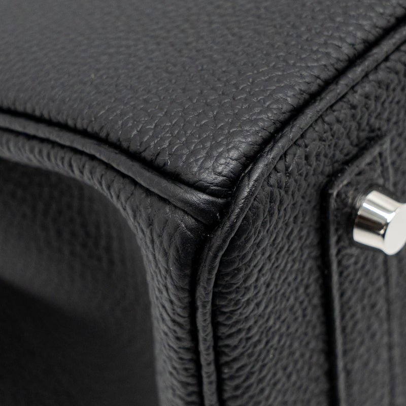 Hermes Birkin 30 Togo Black Brushed SHW Stamp K