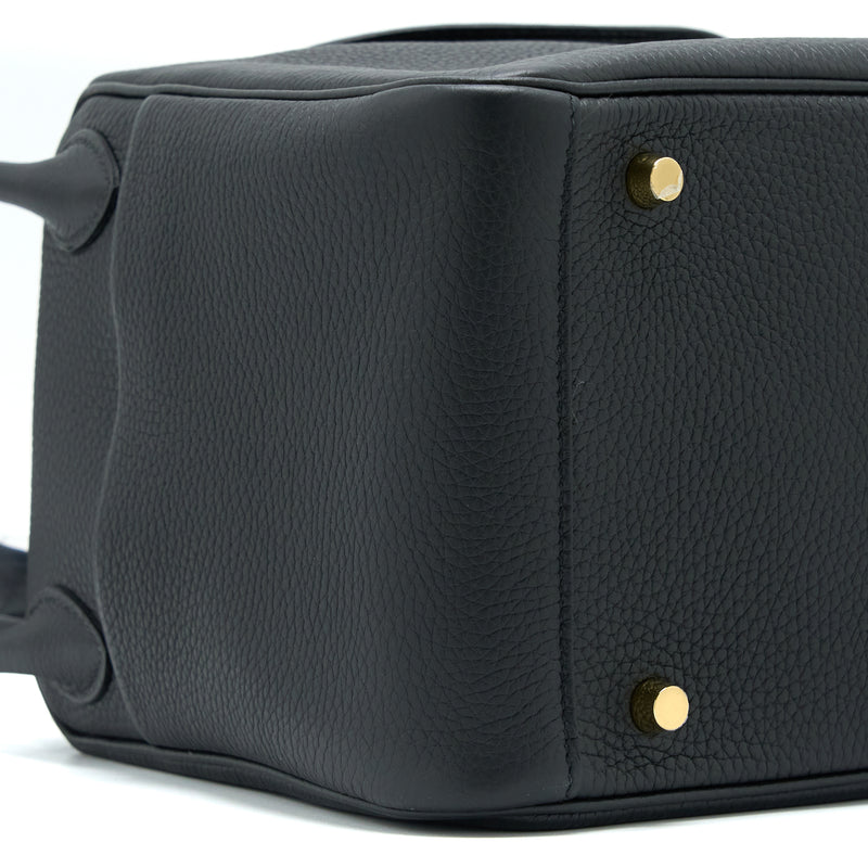 Hermes Lindy 30 Clemence Black GHW Stamp U