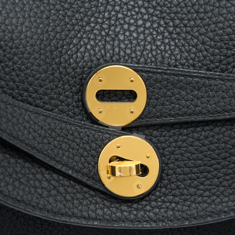Hermes Lindy 30 Clemence Black GHW Stamp U