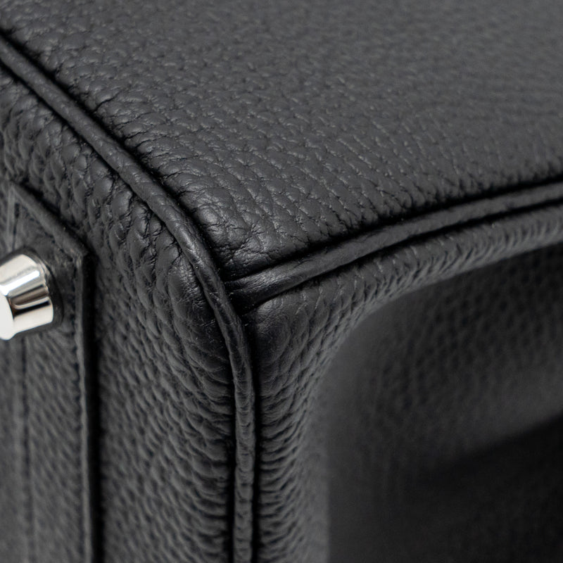 Hermes Birkin 30 Togo Black Brushed SHW Stamp K