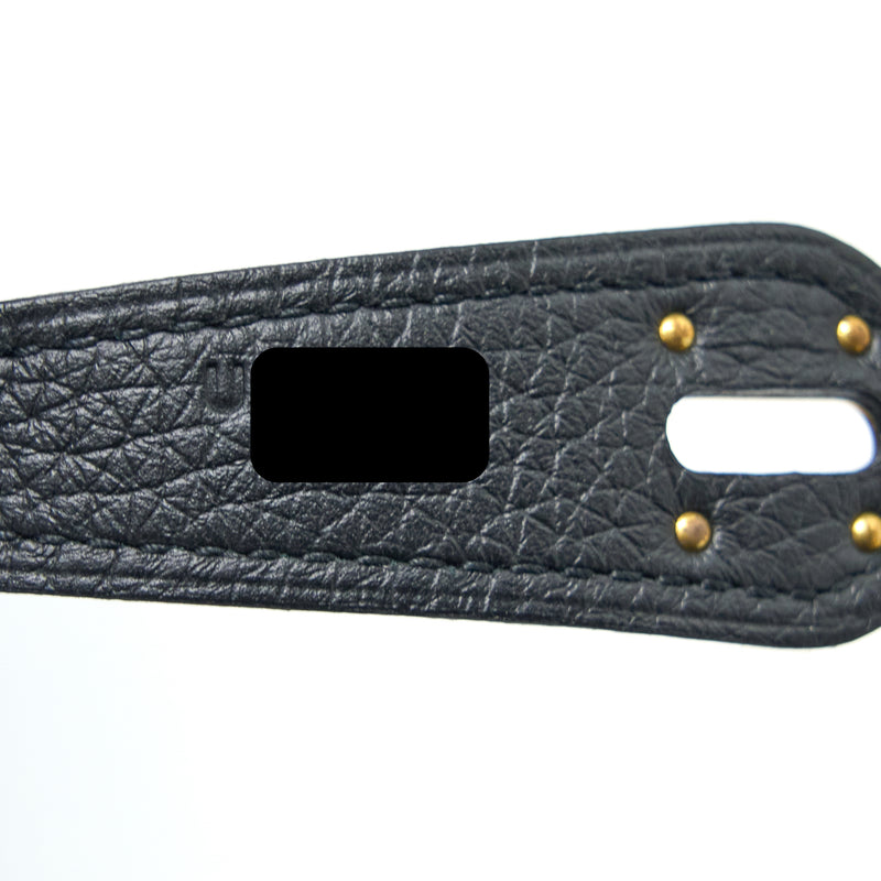 Hermes Lindy 30 Clemence Black GHW Stamp U