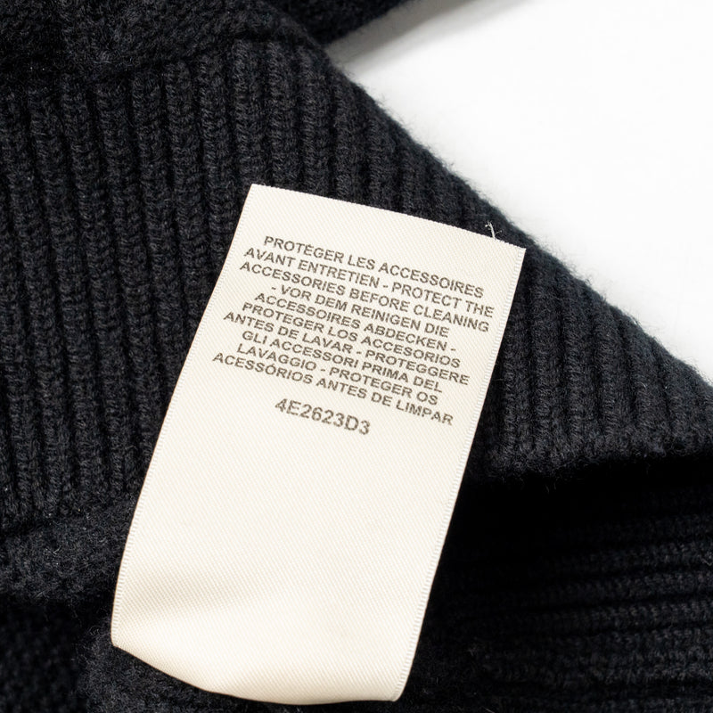 Hermes Size 34 'H' Long-Sleeve Hooded Sweater Wool Black