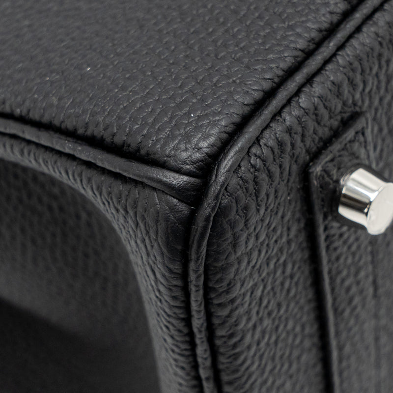 Hermes Birkin 30 Togo Black Brushed SHW Stamp K