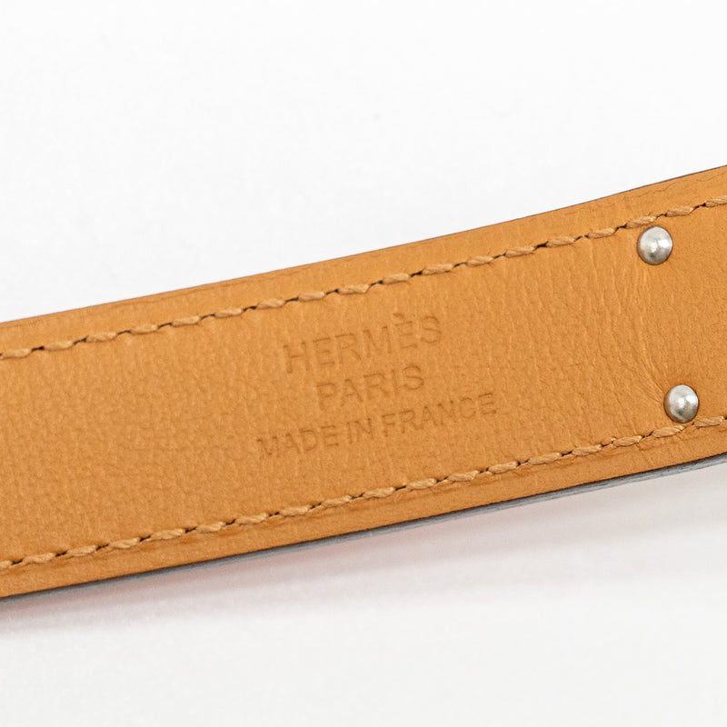 Hermes Kelly 18 Belt Epsom Rose Shocking SHW Stamp U