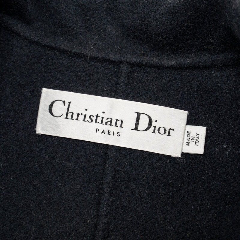 Dior Size 34 Long Coat Wool Black