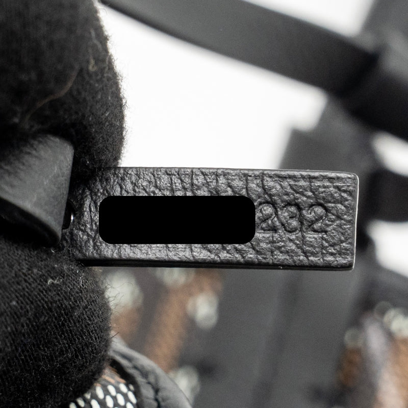 Goyard Saint Louis PM Tote Goyardine Canvas/Calfskin Black SHW