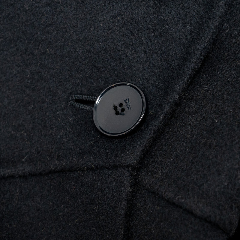 Dior Size 34 Long Coat Wool Black