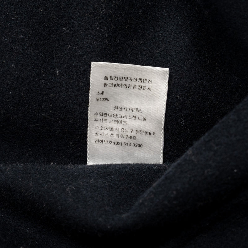 Dior Size 34 Long Coat Wool Black