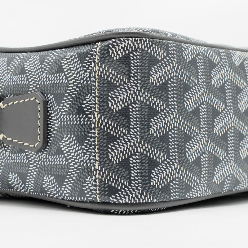 Goyard Cap Vert PM Crossbody Bag Goyardine Canvas/Leather Grey SHW