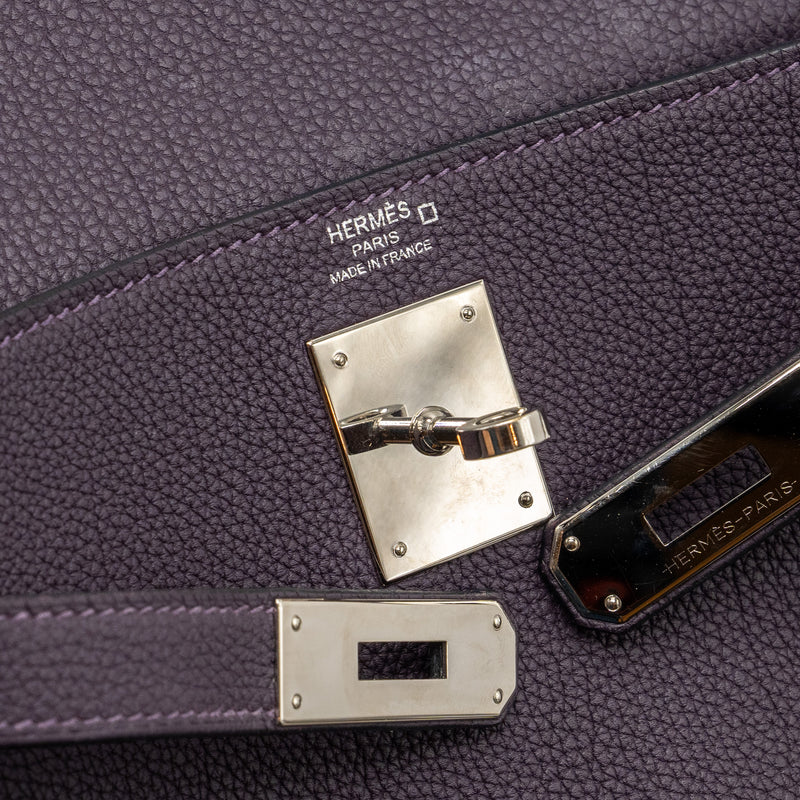 Hermes Kelly 28 Alligator/Togo 59 Raisin SHW Stamp D