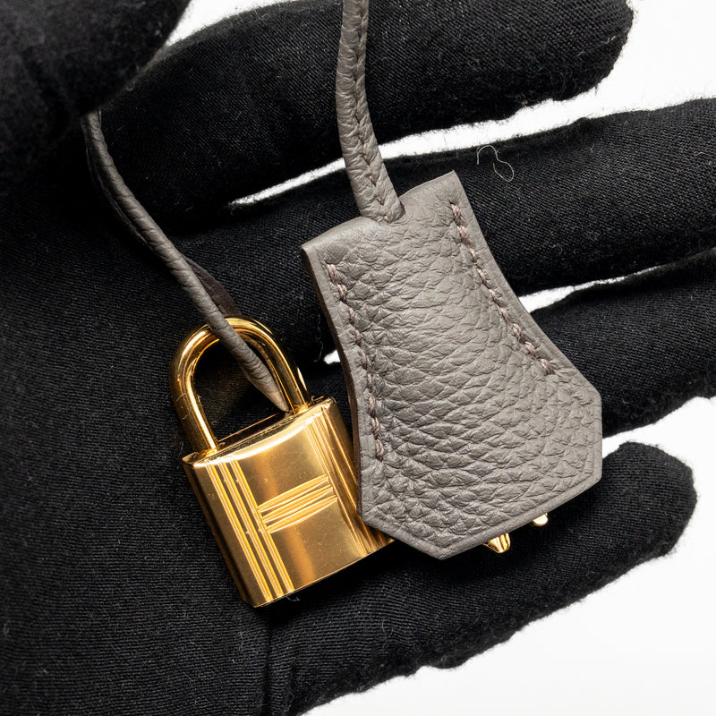 Hermes kelly 25 togo gris etain GHW stamp Z