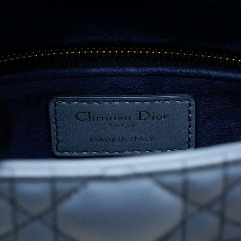 Small Lady Dior My ABCDior Bag Denim Blue Gradient Cannage