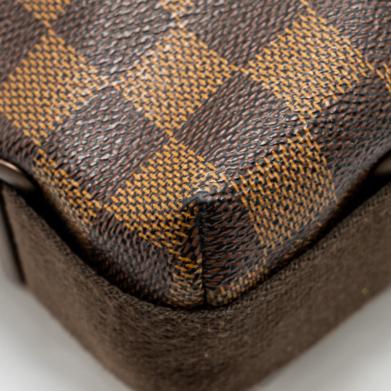 Louis Vuitton Brooklyn PM Messenger Bag Damier Ebene Canvas Brown Hardware