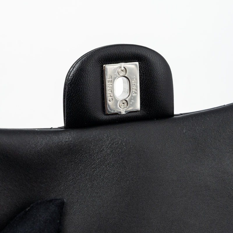 Chanel mini square flap bag lambskin Black SHW (microchip)